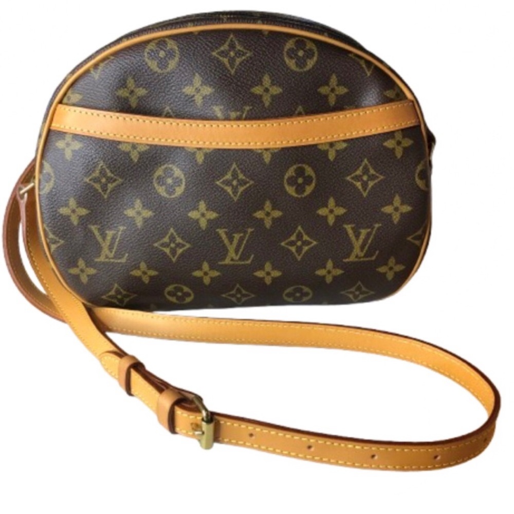 Auth LOUIS VUITTON BLOIS Monogram Crossbody Shoulder Bag w/ LV DUST BAG & COA